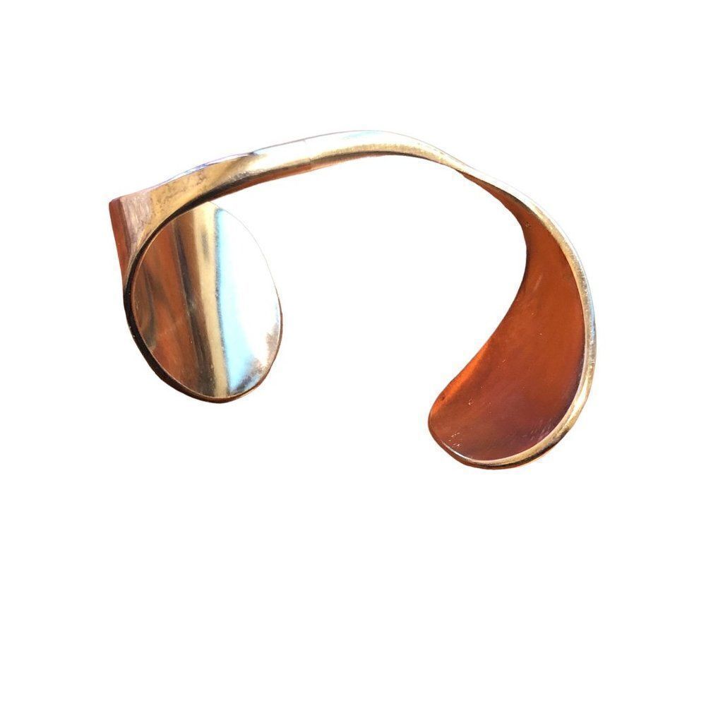 Jacob B and D Hull Buch Deichmann Silverplated Modernist Cuff Bracelet Rare EUC
